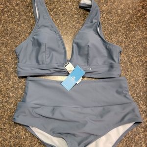 Cupshe medium blue bikini set